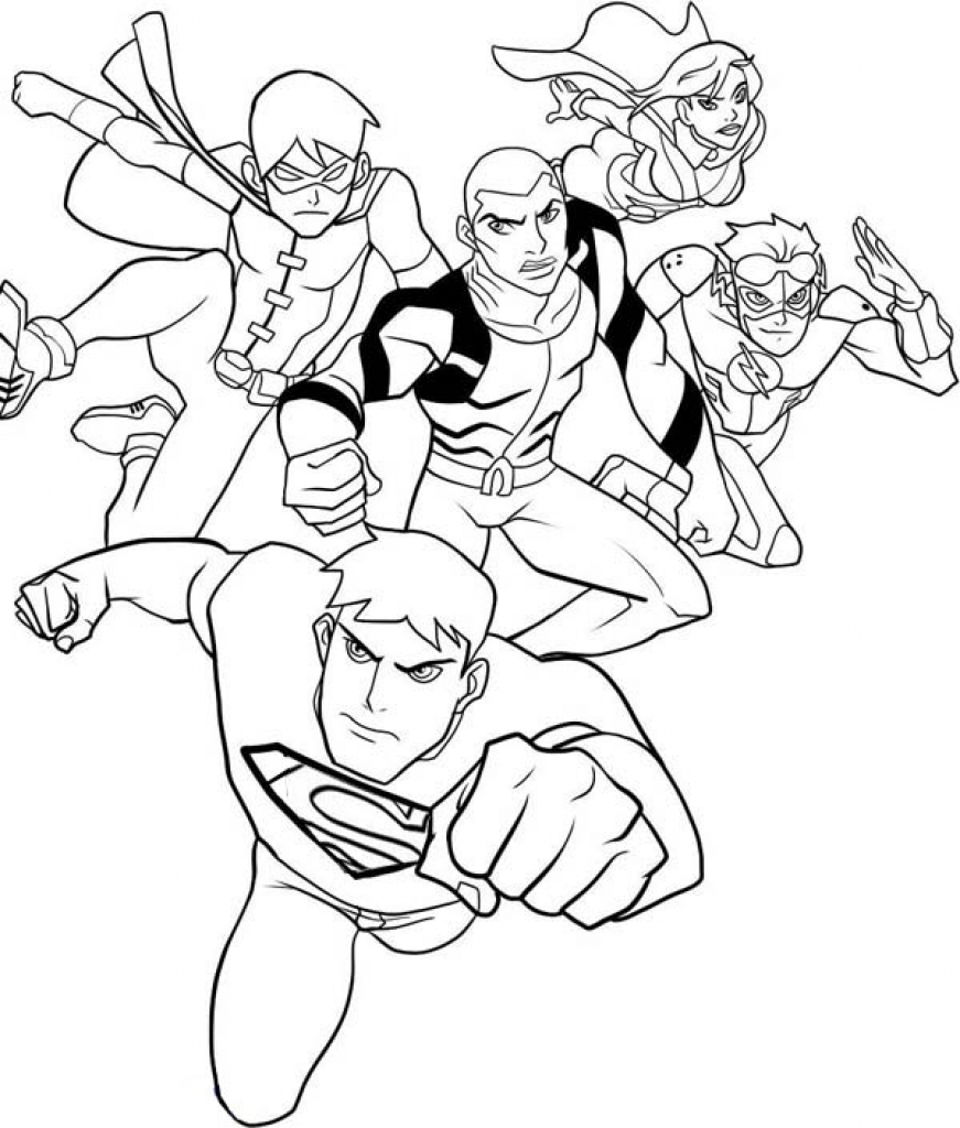 Раскраски Young Justice