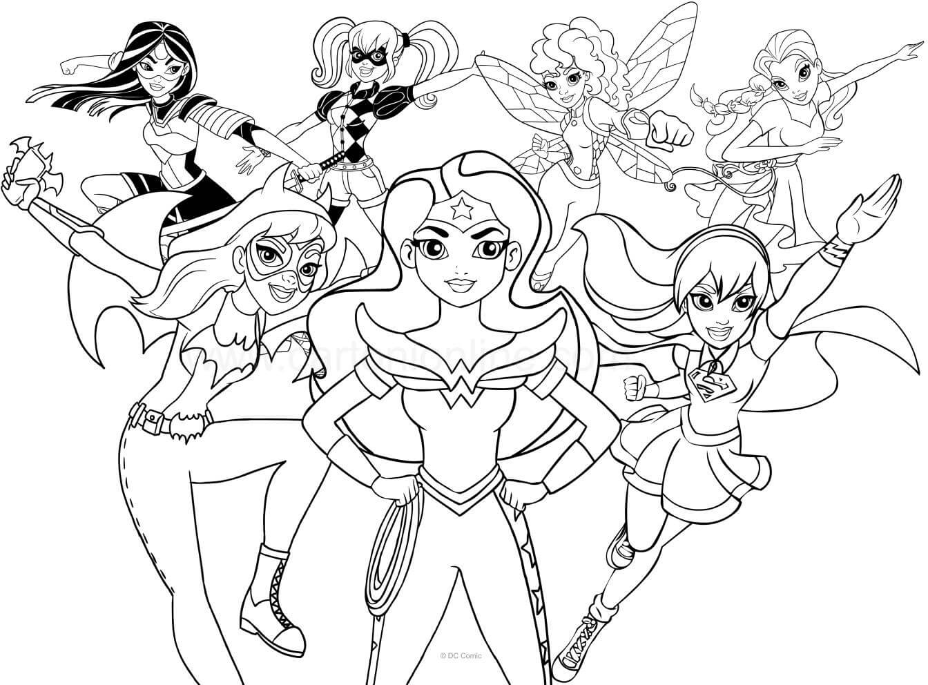 Раскраски DC Super Hero Girls