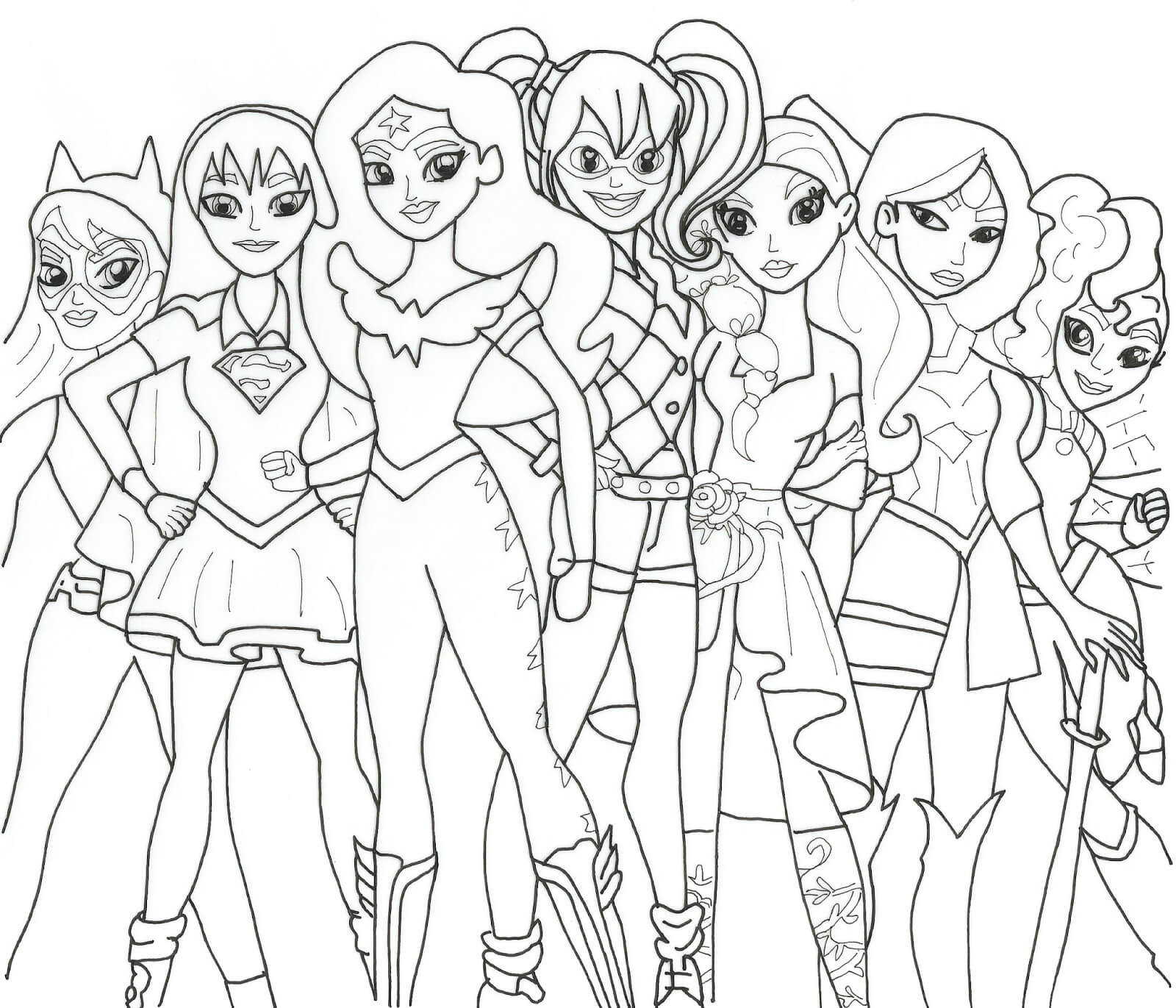 Раскраски DC Super Hero Girls