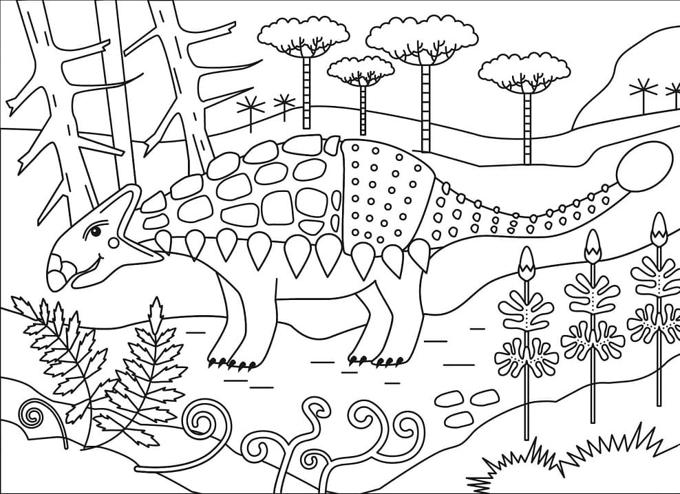Раскраски Анкилозавр