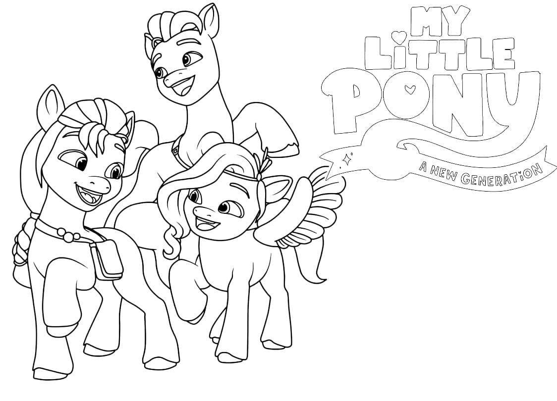 Раскраски My Little Pony: Новое Поколение