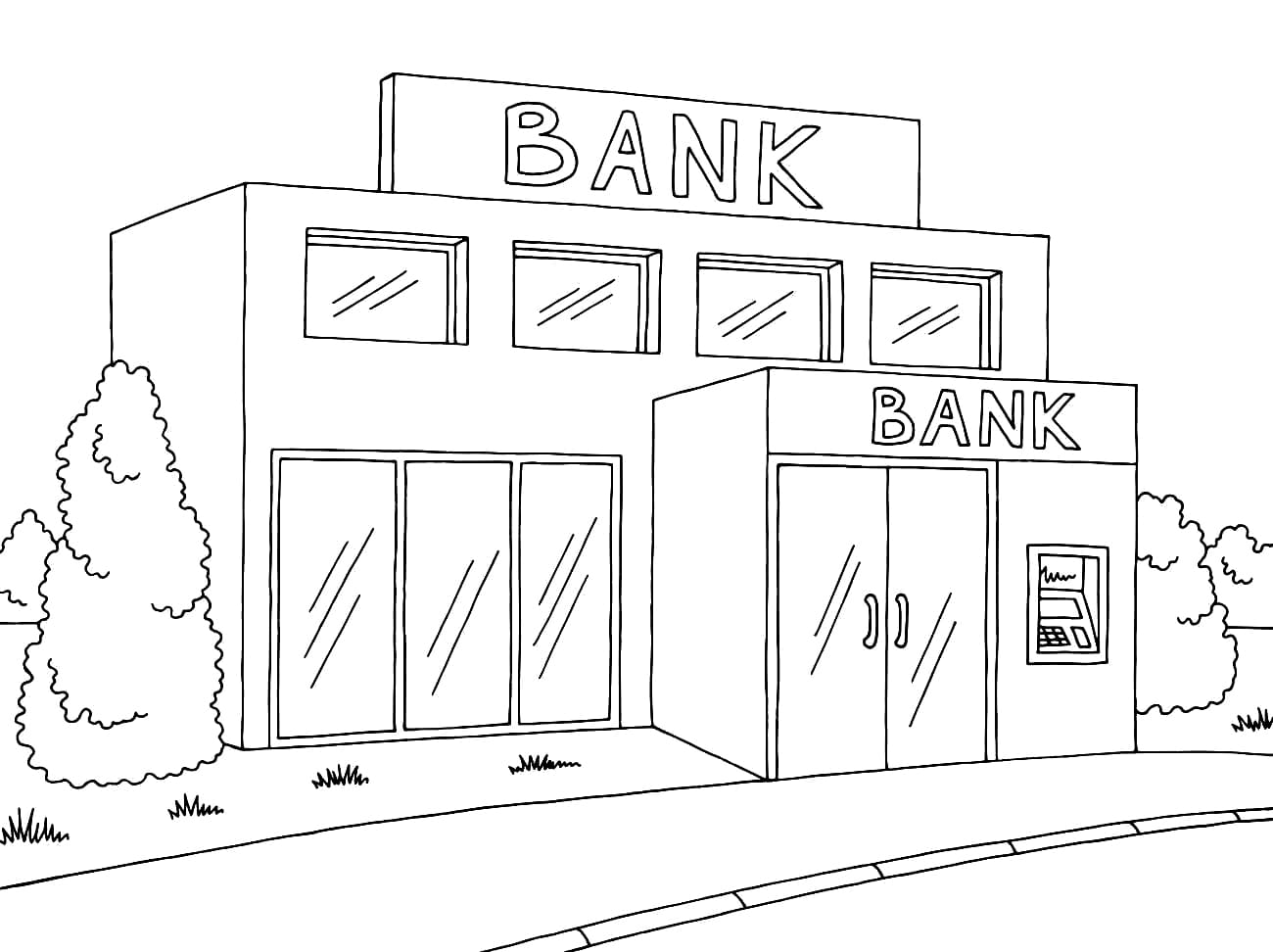 Раскраски Банк