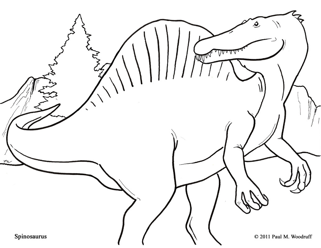 Раскраска Спинозавр