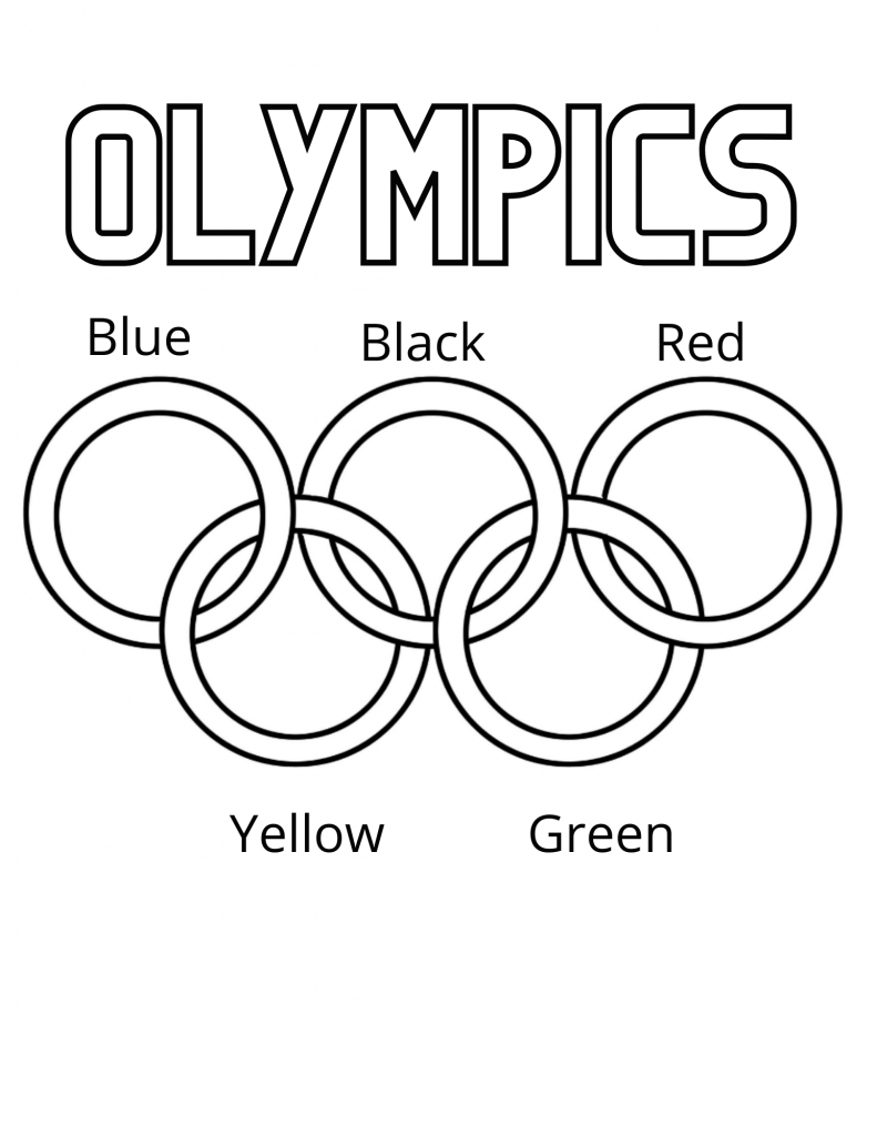 Раскраска зимние олимпийские игры