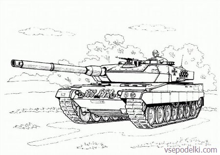 Раскраска Танки из World of tanks