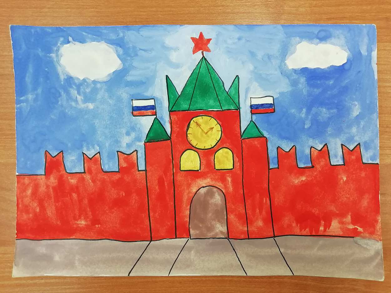 кремль рисунок для детей