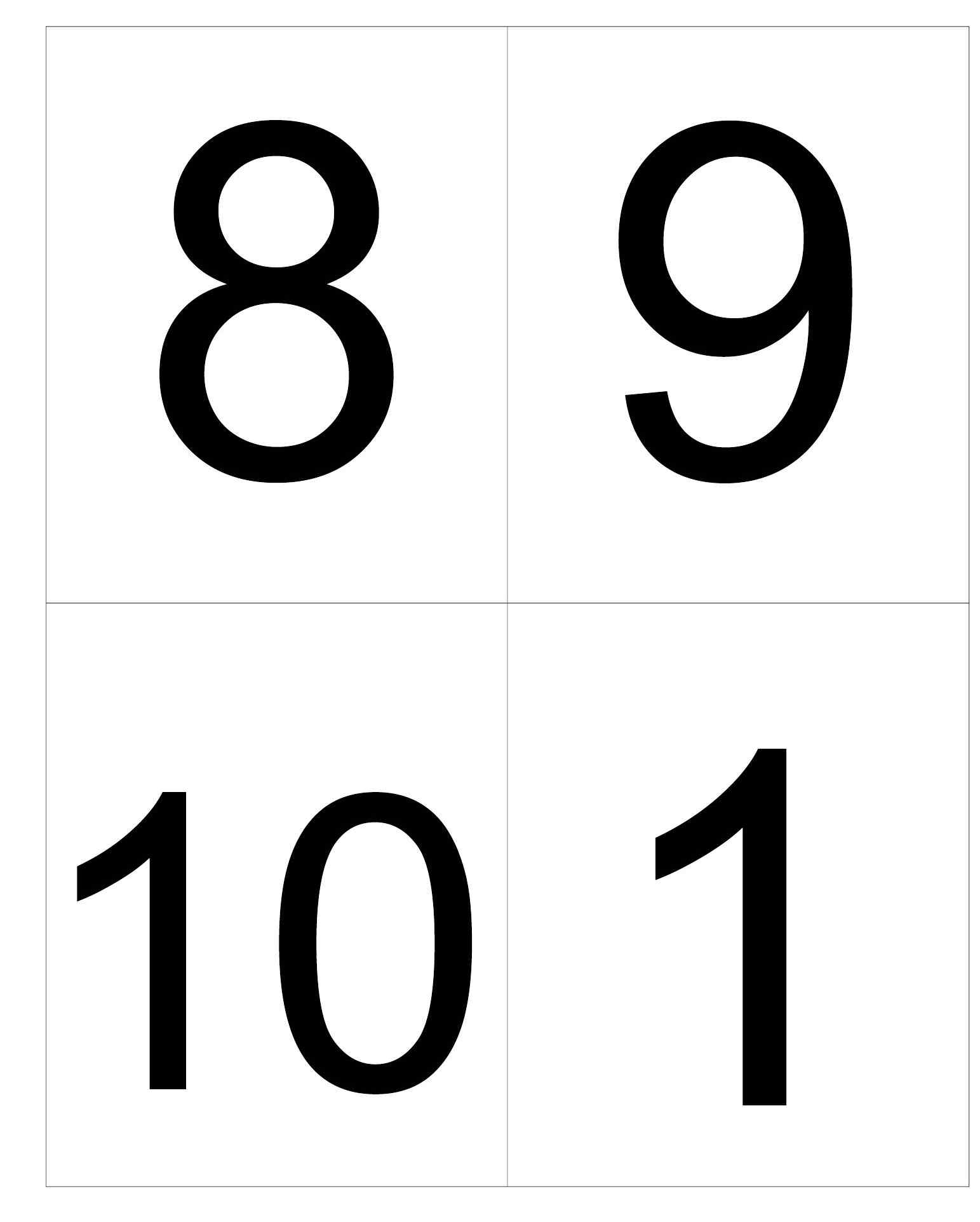 Карточки цифры от 0 до 10, числа от 1 до 20 