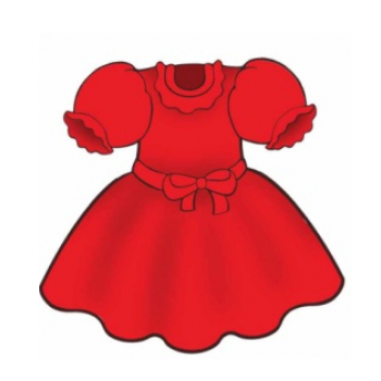 Шаблон платья для аппликации в детском саду