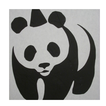 Панда - трафареты и шаблоны для вырезания из бумаги