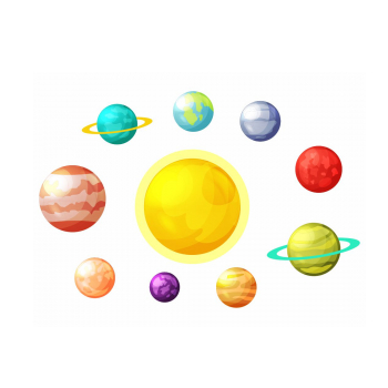 Шаблон планет солнечной системы для вырезания из бумаги