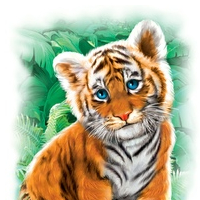 Трафарет тигр