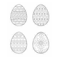 4 красивых шаблона яйца на Пасху