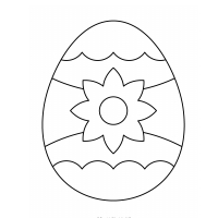 Цветок и яйцо - трафарет