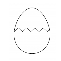 Шаблон большое треснутое яйцо