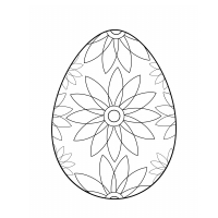 Шаблон пасхального яйца для вырезания из бумаги