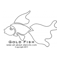 Золотая рыбка  - трафарет для вырезания