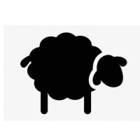 Аппликация овца - трафарет