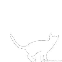 трафарет кошки для рисования