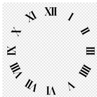 Шаблон часов с римскими цифрами - распечатать, скачать