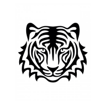 трафарет тигра для рисования скачать бесплатно