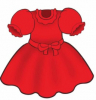 Шаблон платья для аппликации в детском саду