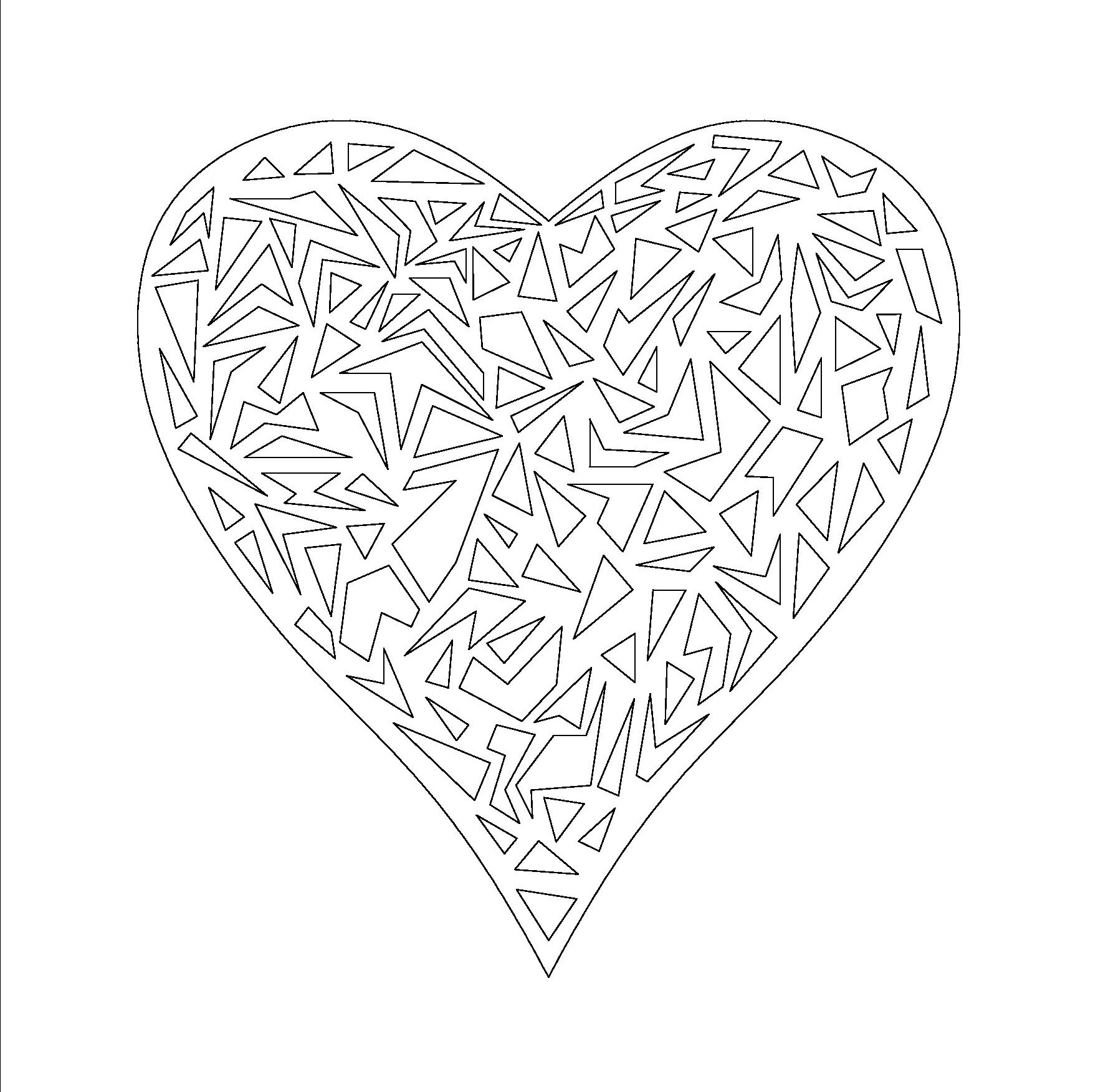 открытка - валентинка в виде сердца