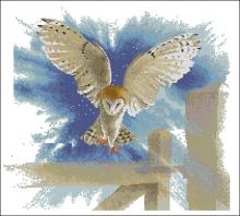 Схема вышивки крестом "Owl in Flight"